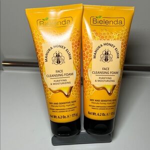 2-Pack Bielenda Manuka Honey Elixir Face Cleansing Foam - Yellow Size 6.2 OZ